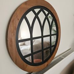 Antique round mirror