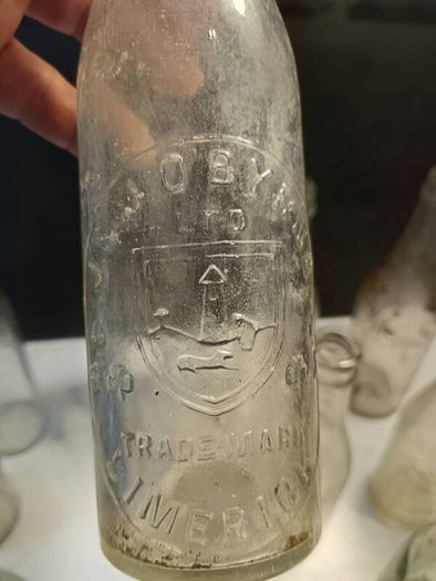 11 X Vintage Irish Clear Glass Bottles