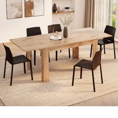 New extendable table - rustic oak