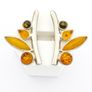 Natural Baltic Amber On Sterling Silver Stud Earrings Image 2