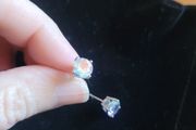 Sterling silver studs Mercury mystic topaz