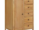 Wardrobe 76x52x105 cm Solid Oak Wood