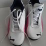 New pink white and navy junior puma trainers Image 9
