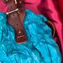 Pauric Sweeney turquoise bag with brown leather detail Image 5