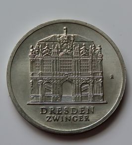 Rare Dresden (Zwinger destruction) 5 Mark 1985 East Germany DDR