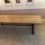 Large solid oak dining table  and benches (3m) Image 3