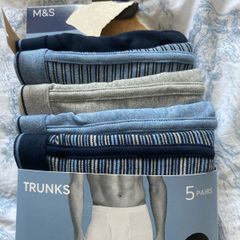 5 Pack Pure Cotton M&S Boxer Trunks