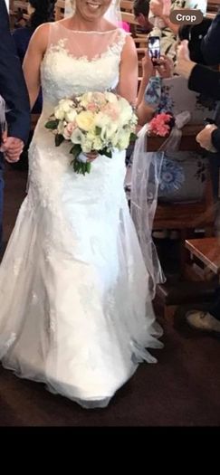 Wedding dress & accessories  - size 10