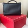 LANCEL Black Leather Boxy Bowling Bag Image 2