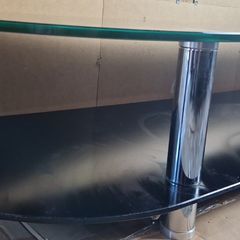 Black Glass TV Stand (150cm)