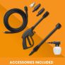 Powerful Electric Pressure Washer 1400W | Jet Wash | High-Performance Power Cleaner for Car, Home, Patio and Garden Furniture | 105 Bar Water Jet (FREE POSTAGE) Image 6
