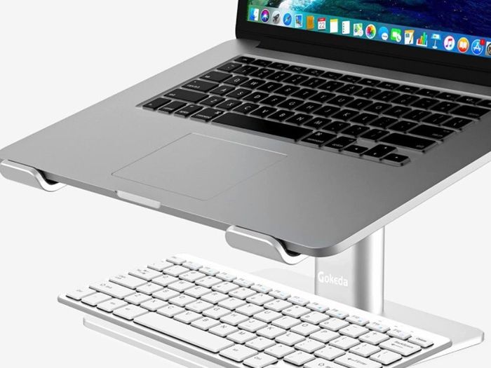 Laptop Stand, Ergonomic Adjustable Computer Stand, Aluminium Alloy Height Holder Riser Compatible with MacBook Air Pro, Dell, HP, Lenovo Samsung (More 11-17" Laptops)