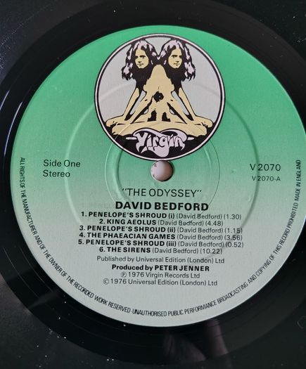 David Bedford - The Odyssey Vinyl LP (1978) Original UK Pressing w/Lyric Sheet EX+ Prog Rock Mike Oldfield