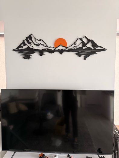 Modern Mountain & Sunset Wall Art