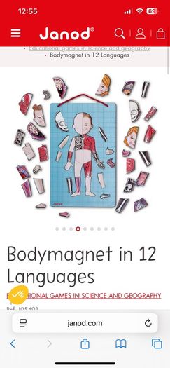 Puzzle Janod Bodymagnet new in box
