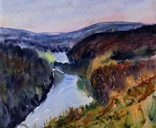 glendalough view watercolour