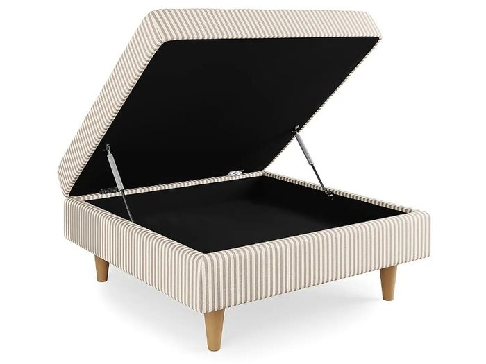 Storage Footstool Blue Dunelm