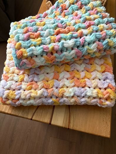 hand knitted baby blankets and cardigans