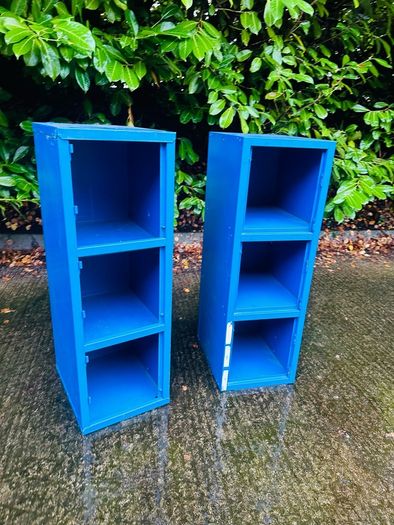 2 Small Steel Shelving Units Sold As A Pair