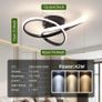 Led Ceiling Light Dimmable, Modern Led Ceiling Lamp with Remote Control, Minimalist Black Ceiling Lights for Bedroom Kitchen Living Room Dining Office Hallway - 42W, Black, 40cm, 3000K-6000K Image 3