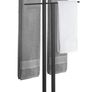 Free Standing black towel Rail and toilet roll holder with Marble Base Image 5