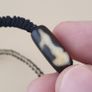 Vintage Himalayan Tibetan 3 Eyes Unique Pattern Agate Bead Pendant Necklace Image 5