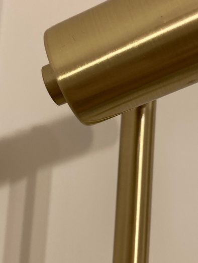 Floor Lamp Gold and Frosted Glass