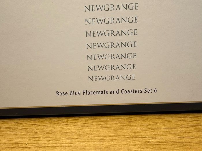 Brand New Newgrange Living "Rose Blue" Placemat & Coaster 6-Piece Set