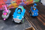 Paw Patrol set of 3x vehicles and 3x figures
