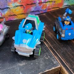 Paw Patrol set of 3x vehicles and 3x figures
