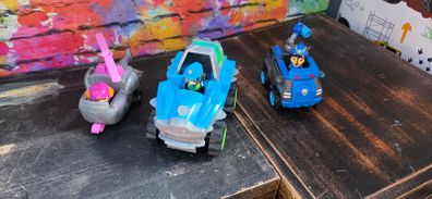 Paw Patrol set of 3x vehicles and 3x figures