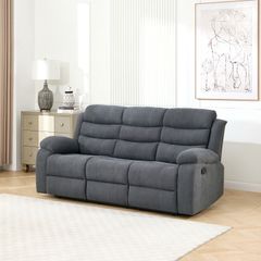 Brand New full Recliner Grey Fabric Sofa Set