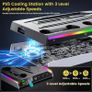 PS5/Slim/Pro Stand with Adjustable Cooling Fan, Vertical PS5 Cooling Charger Stand for PS5/Slim/Pro, Multifunctional PS5 Slim Cooling Station with Dual Controller Chargers and RGB Light Image 2