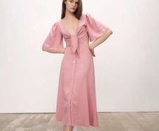 Zara Cut Out Detail Midi Dress