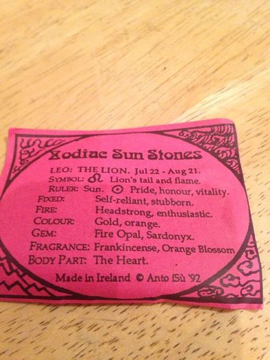 Zodiac Sun Stone Necklace - Leo