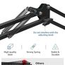 Microphone Stand Mic Arm Suspension Boom Scissor Arm Stand with 3/8" to 5/8" Screw Adapter Shock Mount Windscreen Pop Filter Mic Clip Holder Cable Ties for HyperX QuadCast, Blue Yeti Image 3