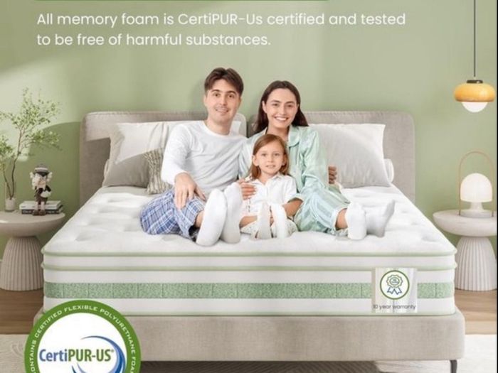 King Size Mattress 5FT, 10 Inch Gel Memory Foam Pocket Sprung Hybrid Mattress, 7-Zone Orthopedic