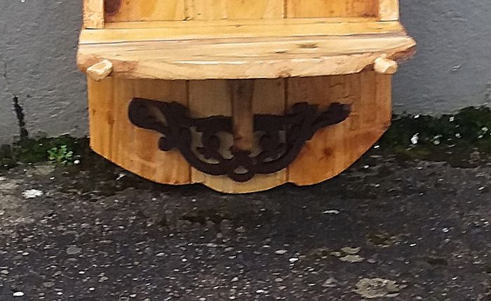 Rustic Driftwood Couple floating shelf display