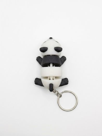3D Printed Articulated Panda Keychain - Cute & Flexible