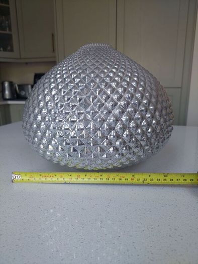 silver glass pendant light
