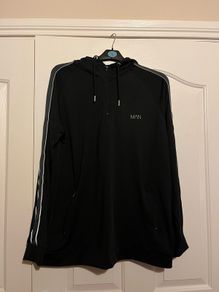 Black BooHoo Man Tracksuit size Large Jumper and Tracksuit Bottoms