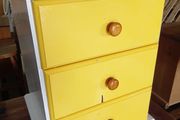 Hand-painted, 3-drawer wooden Locker.