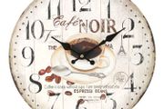 Cafe Noir Shabby Chic Coffee Cup Clock