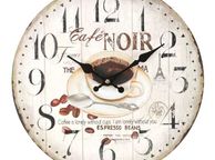 main image for ad Cafe Noir Shabby Chic Coffee Cup Clock