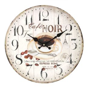 Cafe Noir Shabby Chic Coffee Cup Clock