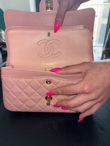 Chanel Pink Quilted Chain Shoulder Bag
