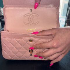 Chanel Pink Quilted Chain Shoulder Bag