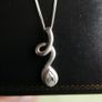 Sterling Silver 925 Necklace - Pendant CZ, Chain 3,5g Image 9