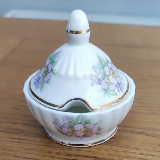 Mustard Jar & Lid Irish Blossom by Royal Tara  Vintage from the 1970s