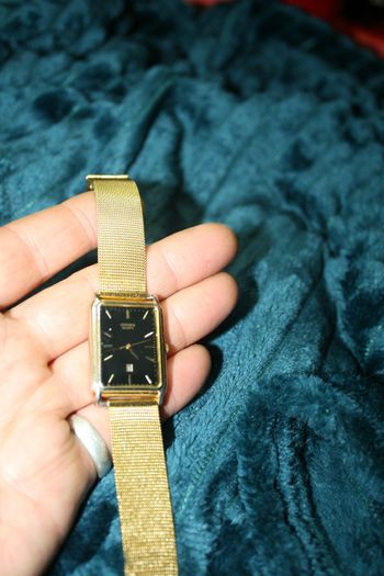 Vintage Citizen  black face Watch ,Quartz (fresh battery works fine)